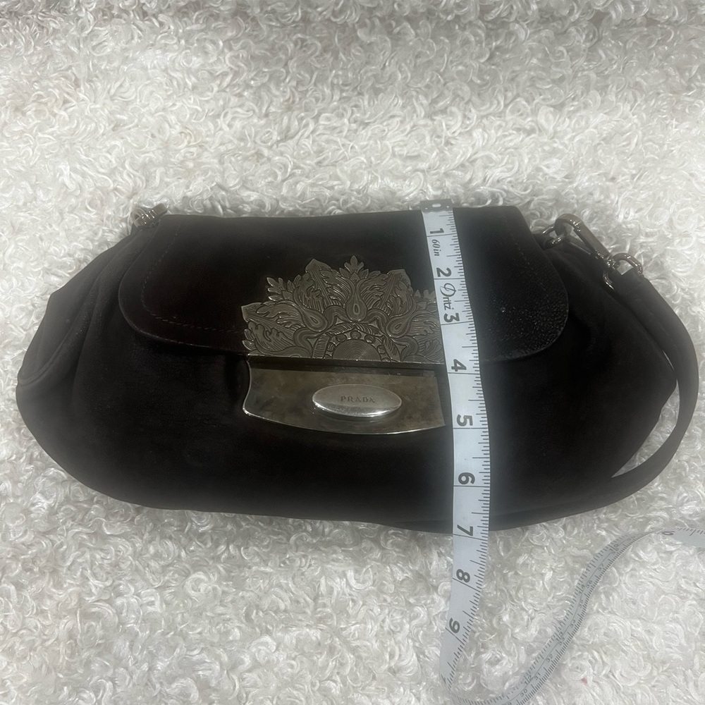 Prada Brown Leather Shoulder Bag - Picture 11 of 16
